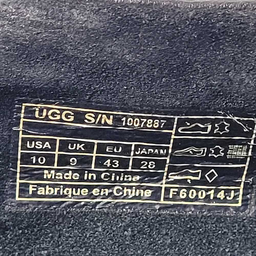 UGG Men’s Black Woven Leather Slip-On Loafers - Picture 16 of 16